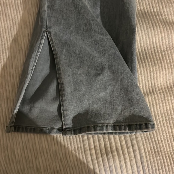 High Waist Split Jeans Wide Leg Denim Pant - Picture 3 of 5